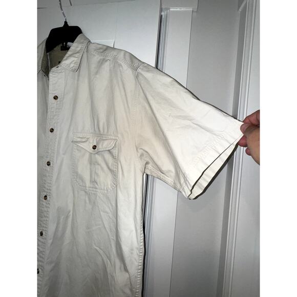 Eddie Bauer Rufton Twill Short Sleeve Button Up Shirt Men’s Large - Picture 5 of 8